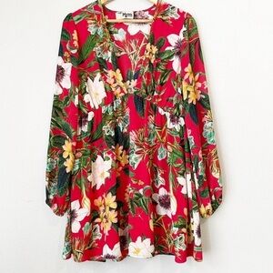 Show Me Your MuMu Floral Red Dress